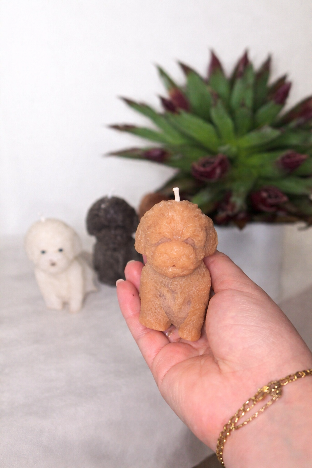 LOT X 2 BOUGIES CHIEN - sans parfum