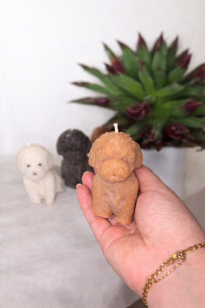 LOT X 2 BOUGIES CHIEN - sans parfum