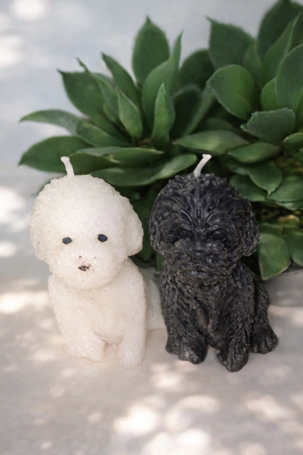 LOT X 2 BOUGIES CHIEN - sans parfum