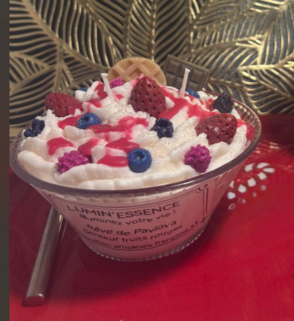REVE DE PAVLOVA- Bougie pavlova senteur fruits rouges