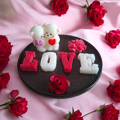 TEDDY LOVE - Bougie et fondants senteur rose