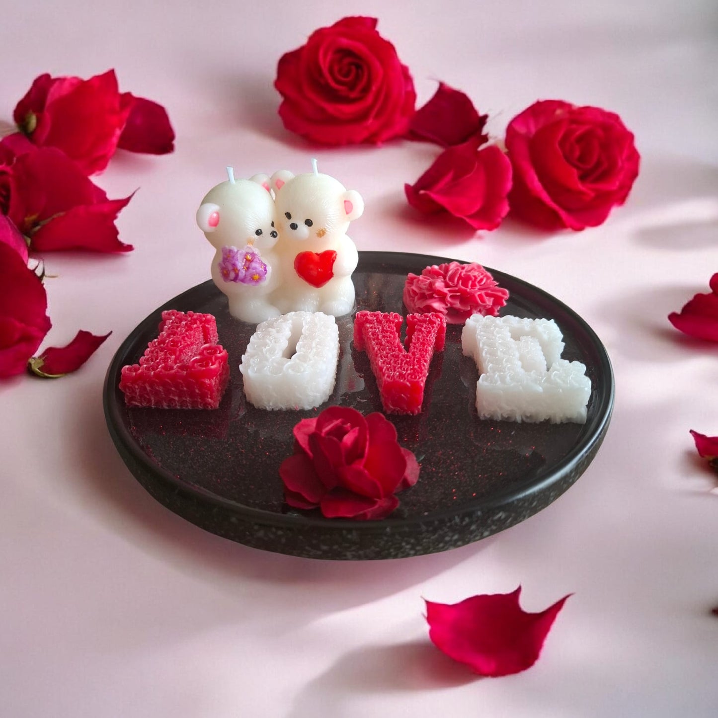 TEDDY LOVE - Bougie et fondants senteur rose