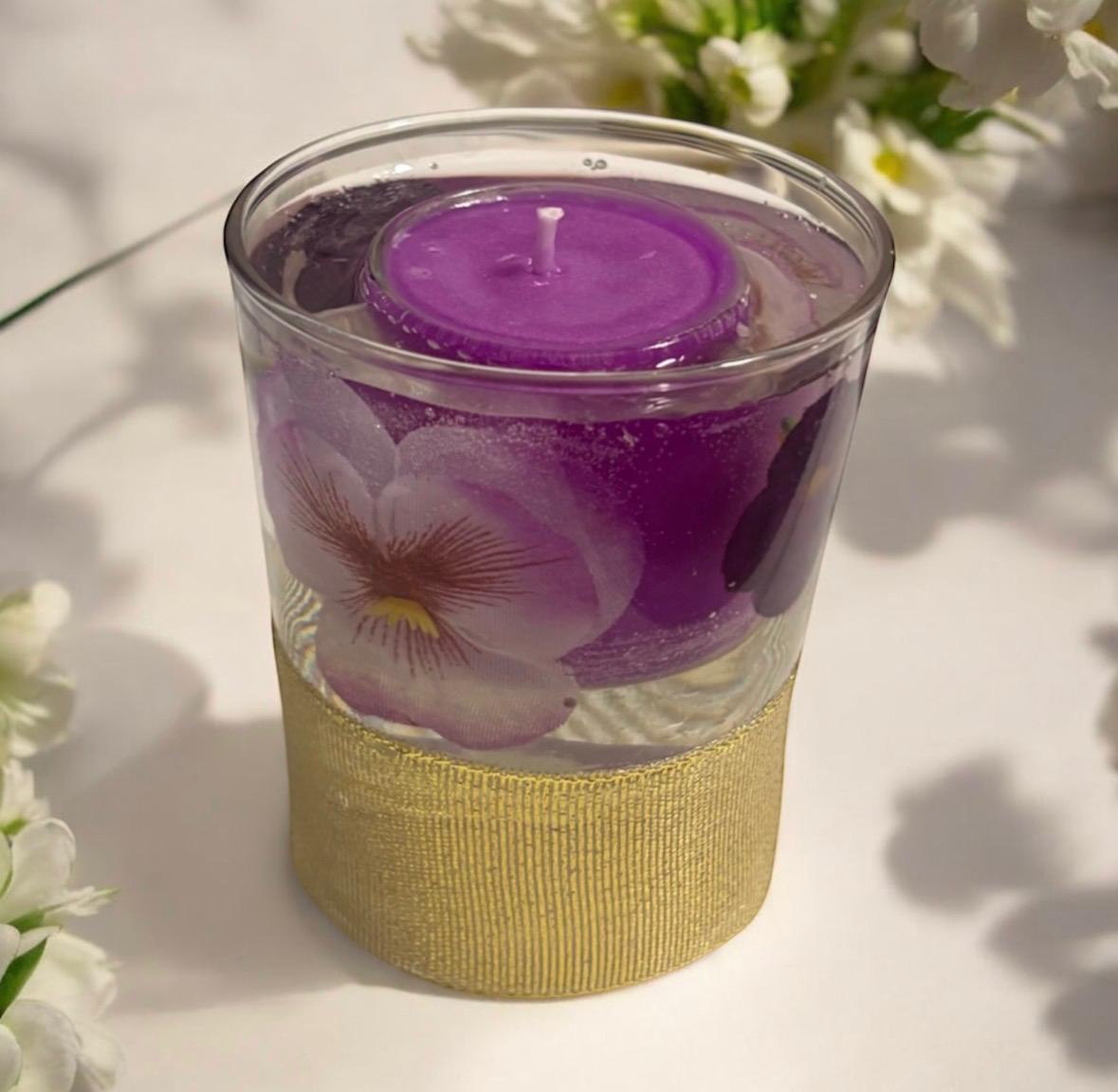 CRISTAL FLORAL - Bougie senteur lavande ou jasmin