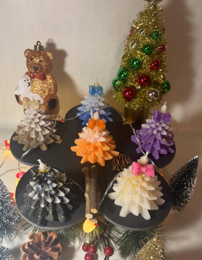 LOT X2 SAPIN AVEC NOEUD - senteur sapin de noël